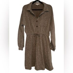 Gilli Long Sleeve Brown Dress